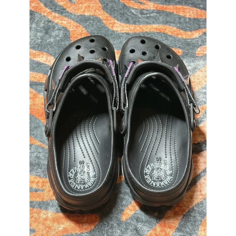 Crocs Mens Size 11 Black Panther Wakanda Forever special edition.